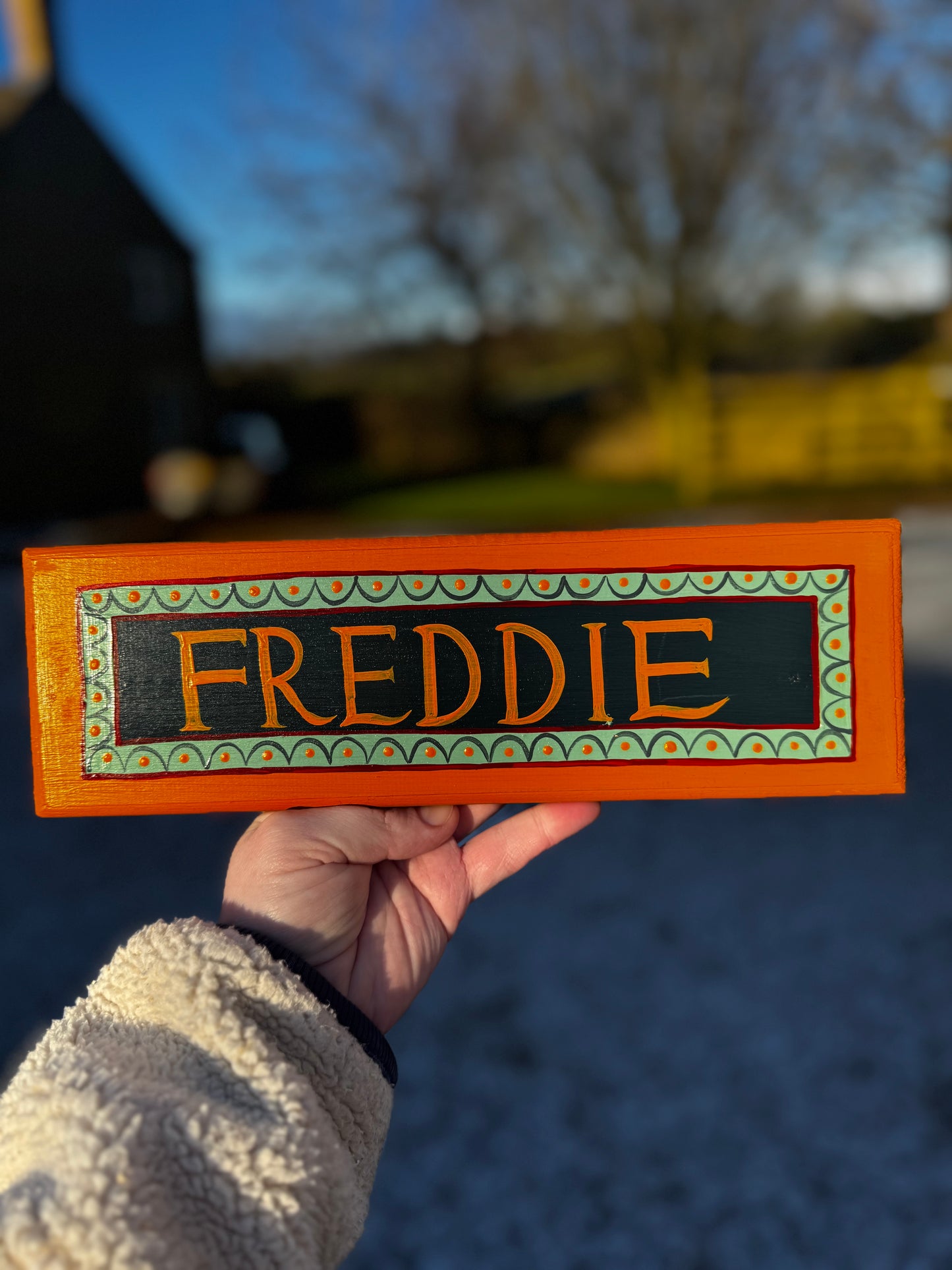 ‘FREDDIE’ name plaque