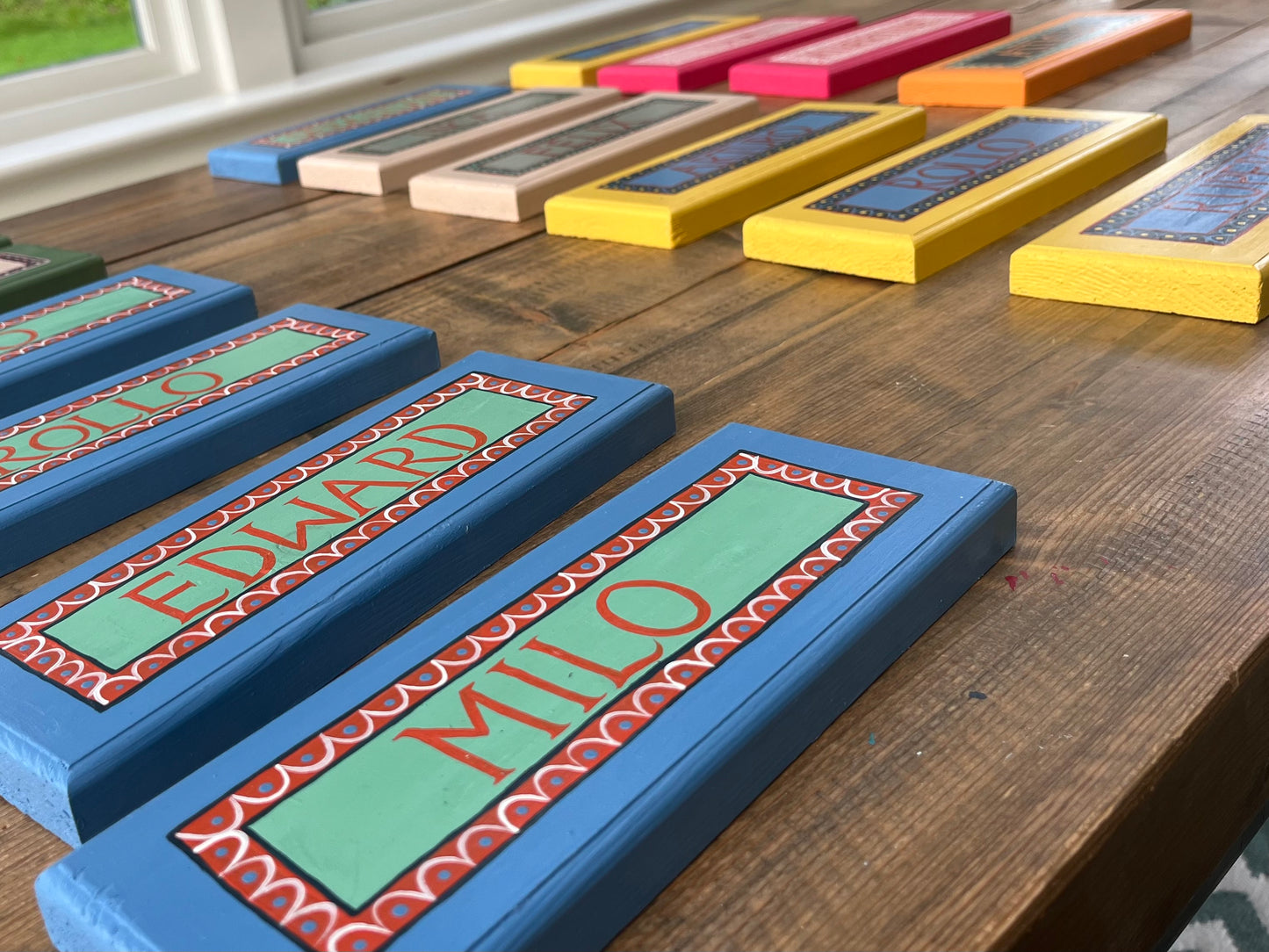 BLUE & GREEN - NAME PLAQUE