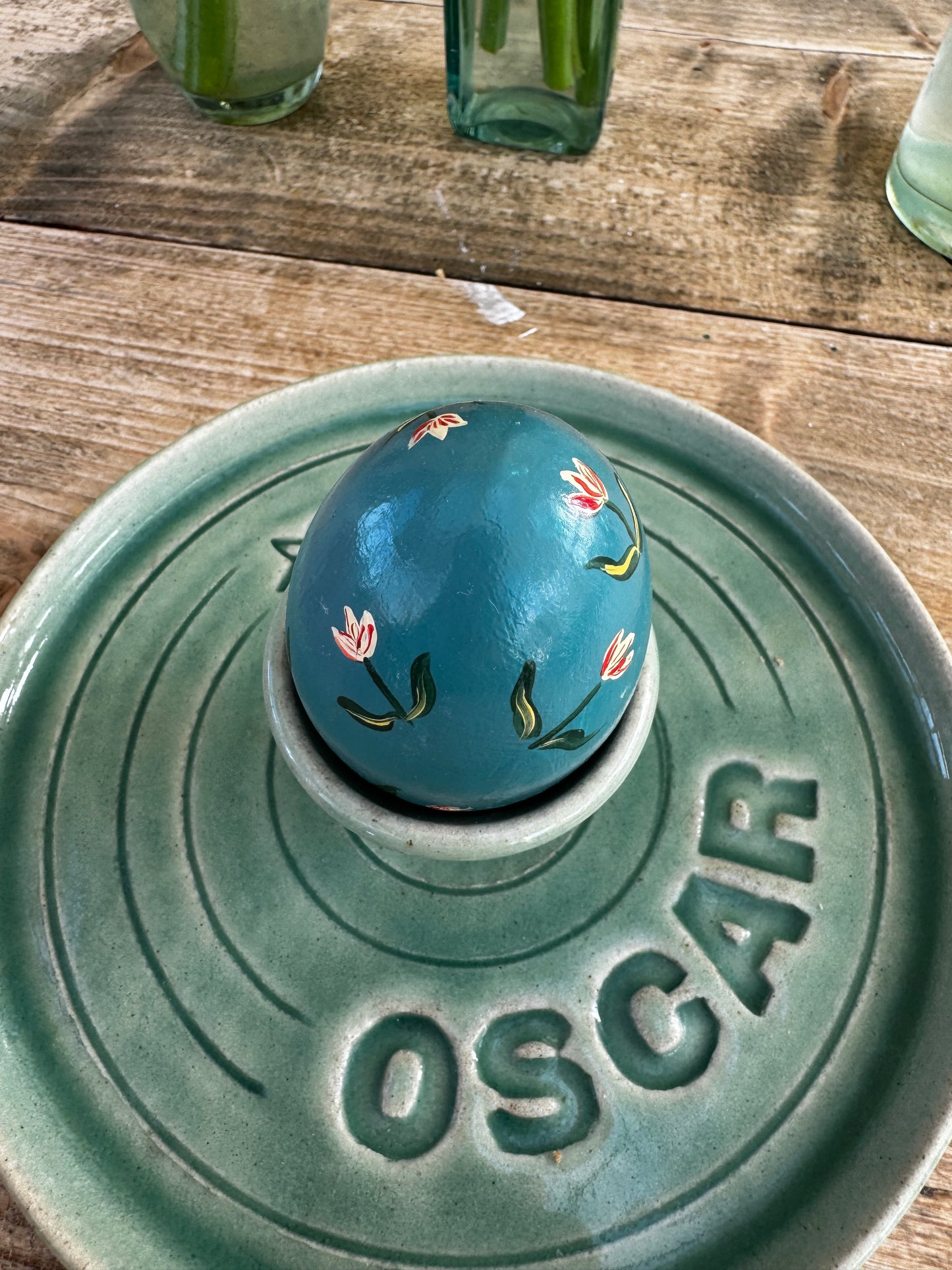 Blue tulip egg