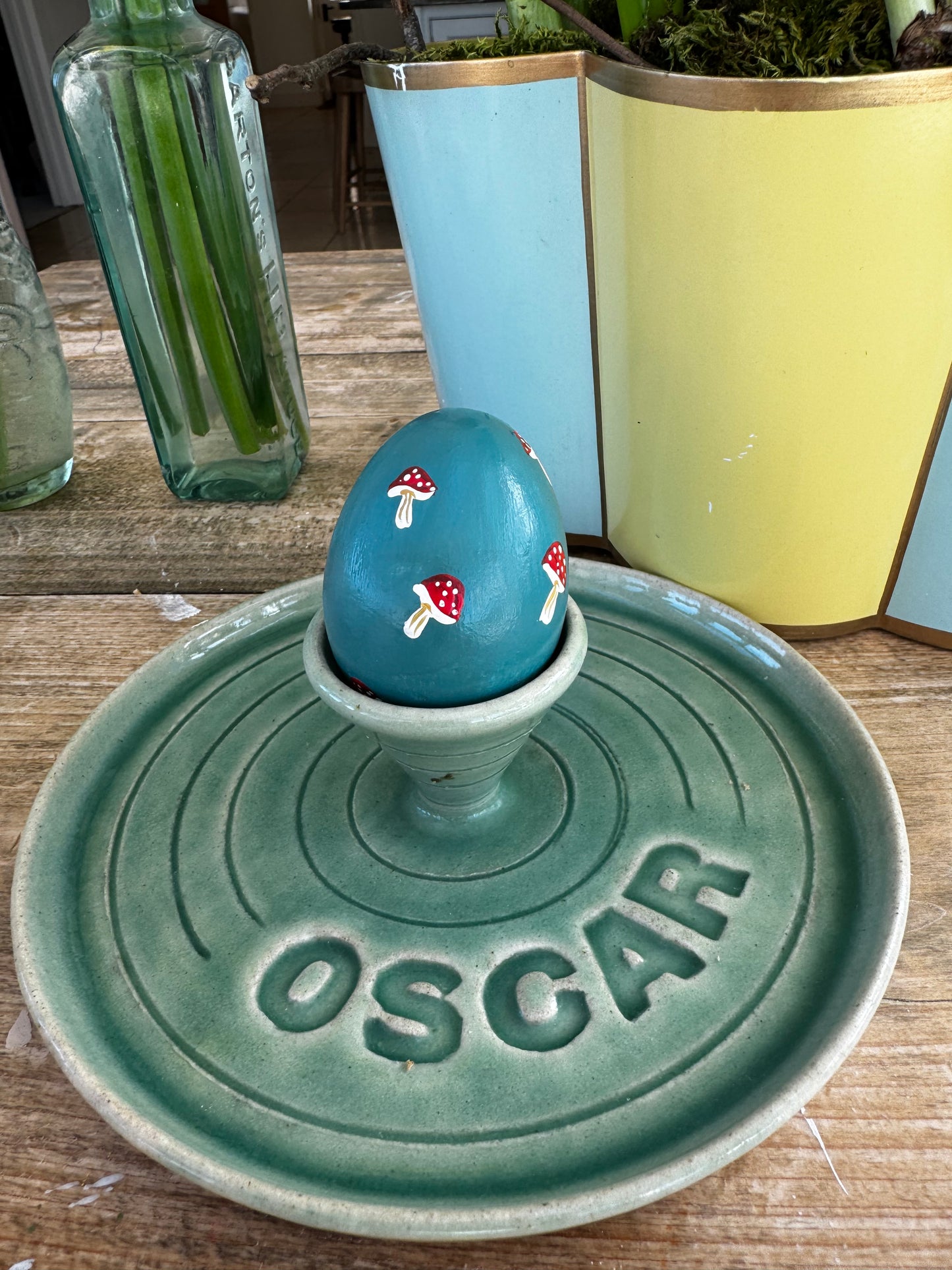 Blue toadstool egg