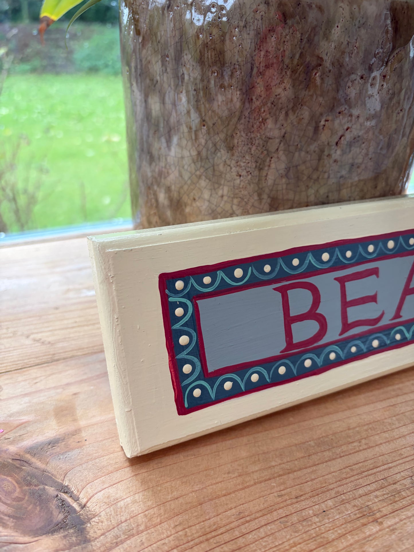 DORSET CREAM & BLUE - NAME PLAQUE