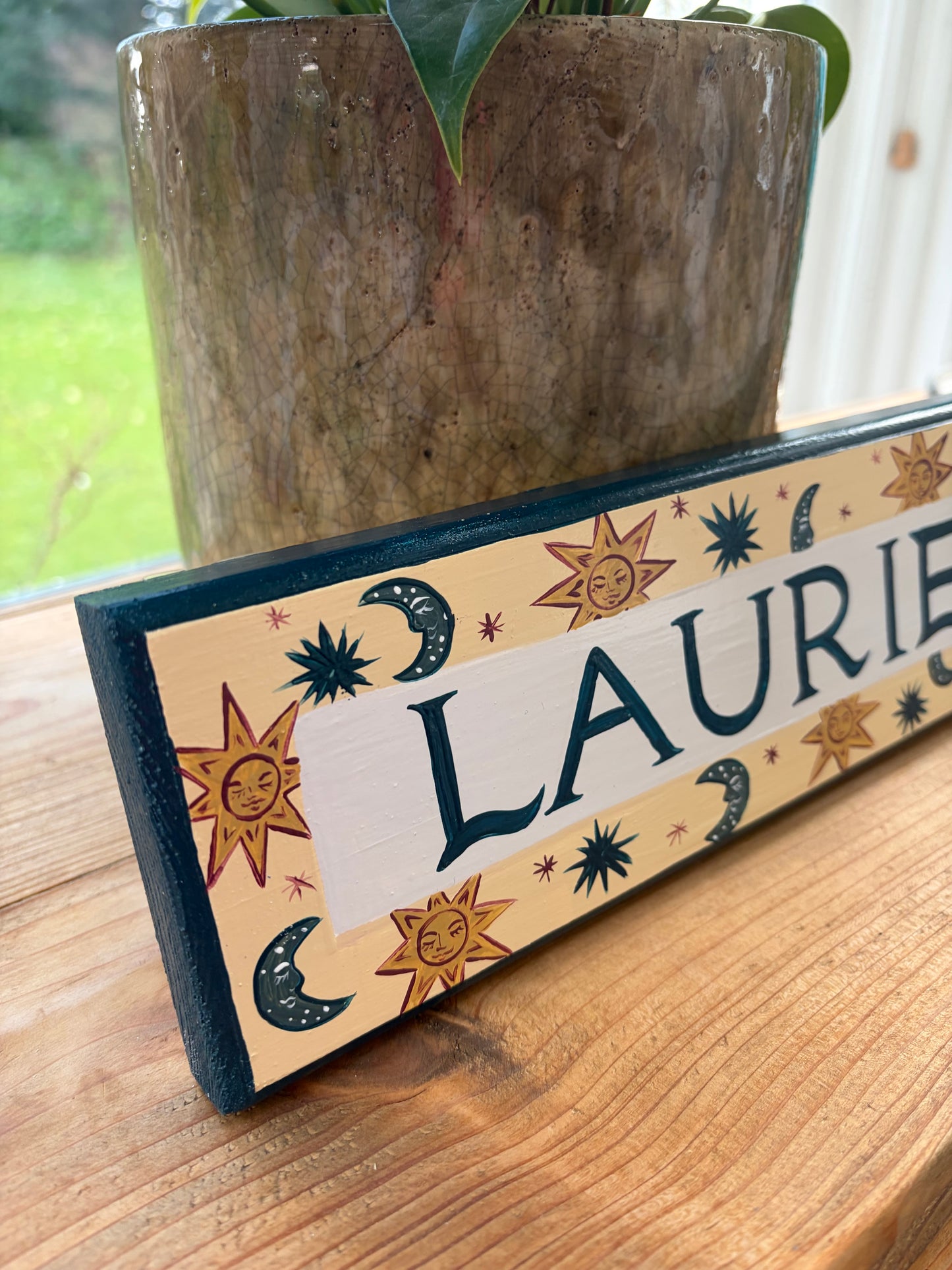 CELESTIAL WITH BLUE - NAME PLAQUE