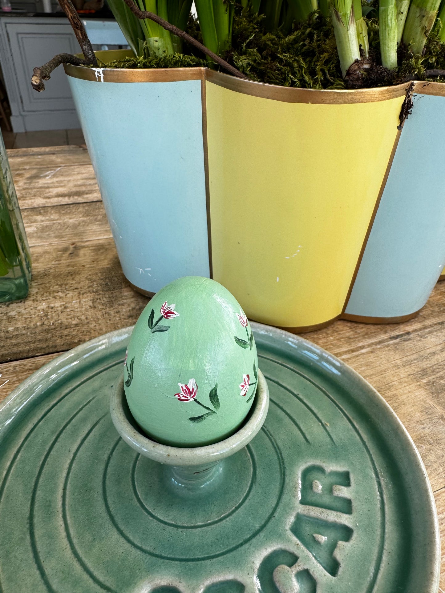 Green tulip egg