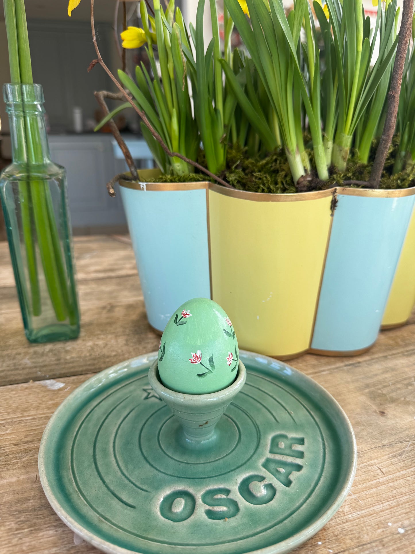Green tulip egg