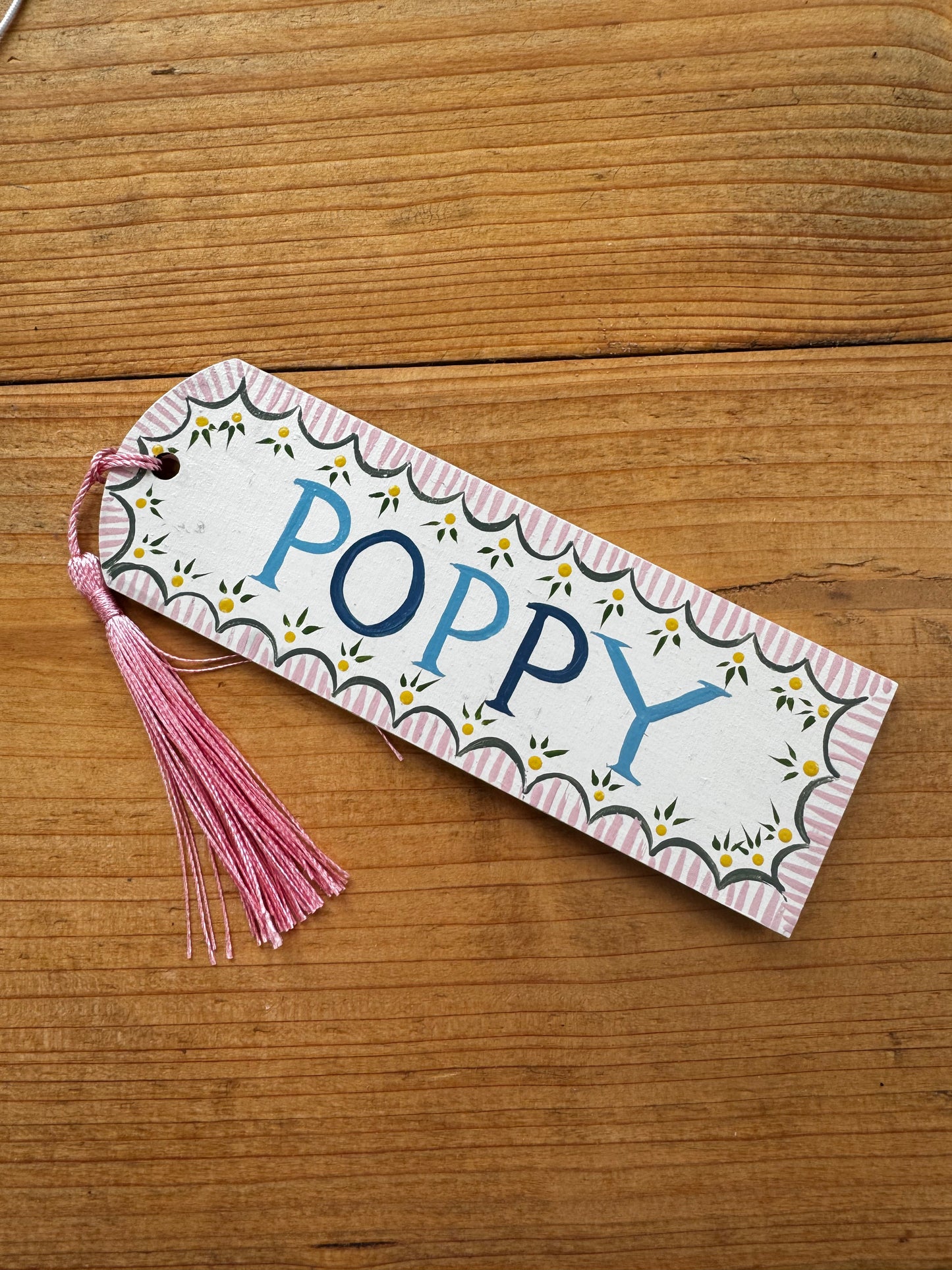 BLUE NAME BOOKMARK
