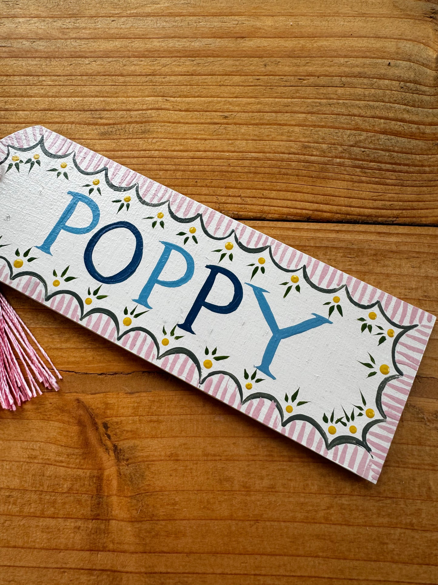 BLUE NAME BOOKMARK