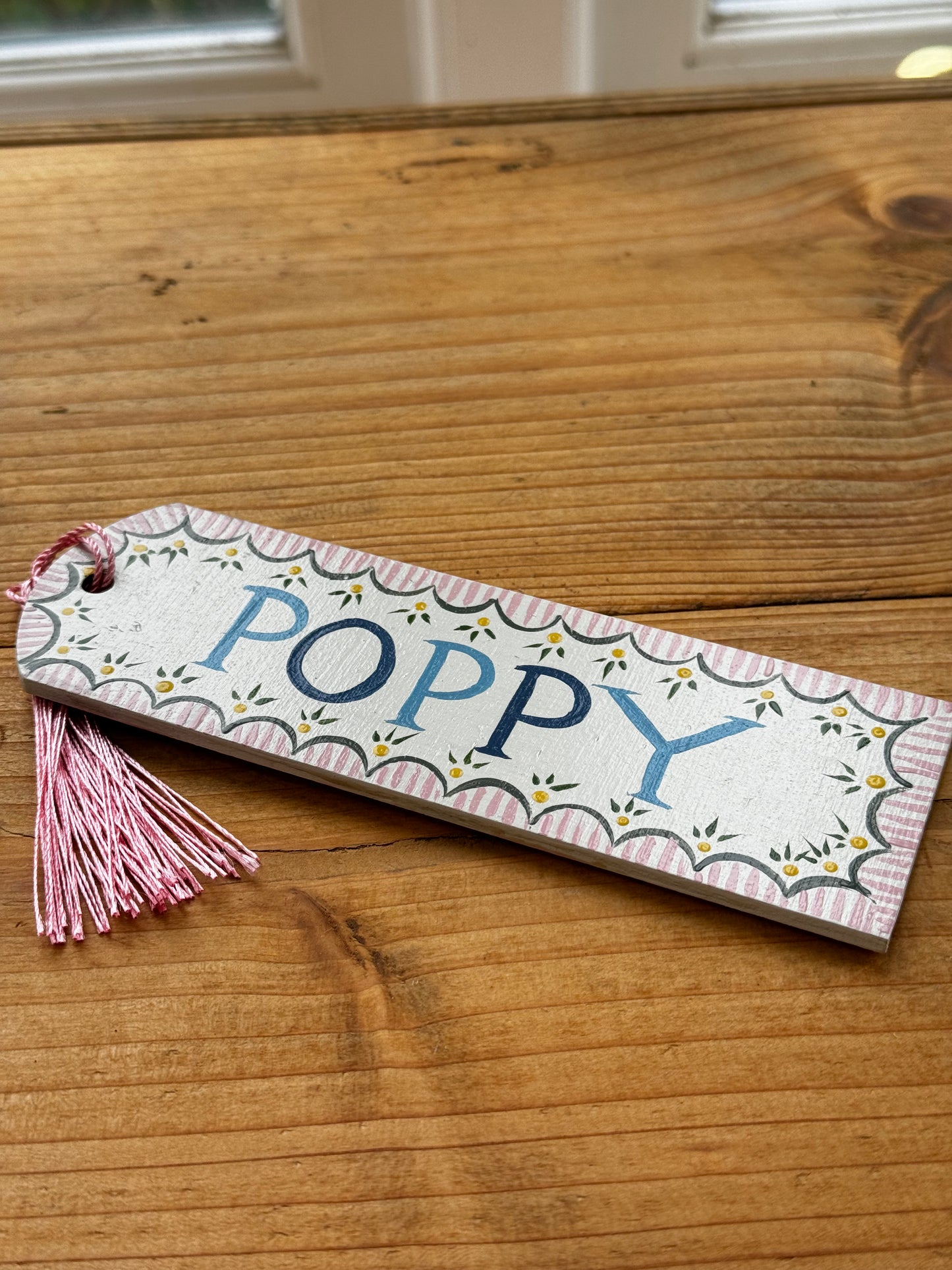 BLUE NAME BOOKMARK