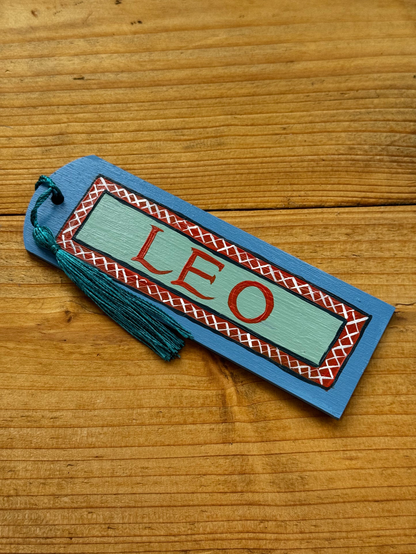 BLUE & ORANGE BOOKMARK