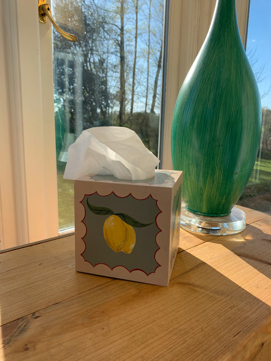 TISSUE BOX - 'LEMON'