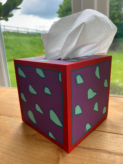 SMALL ‘PURPLE DOT’ TISSUE BOX