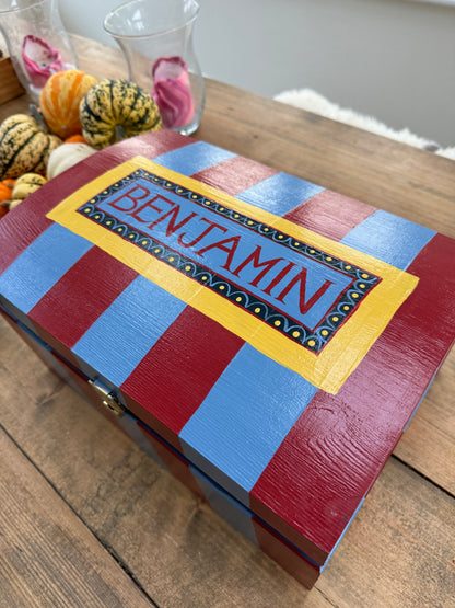 RED & BLUE KEEPSAKE BOX