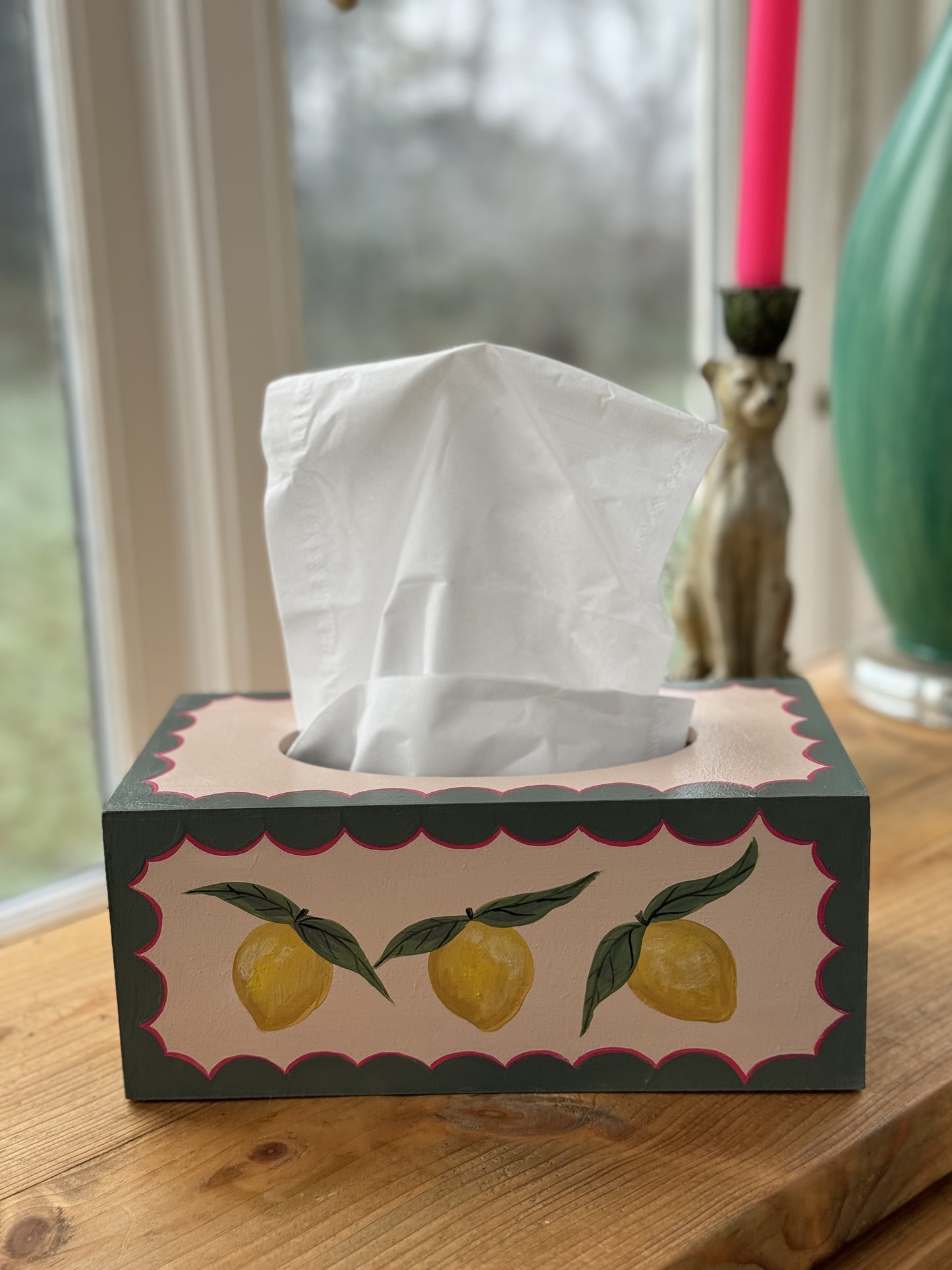 LARGE LEMON TISSUE BOX - PLASTER & SMOKE