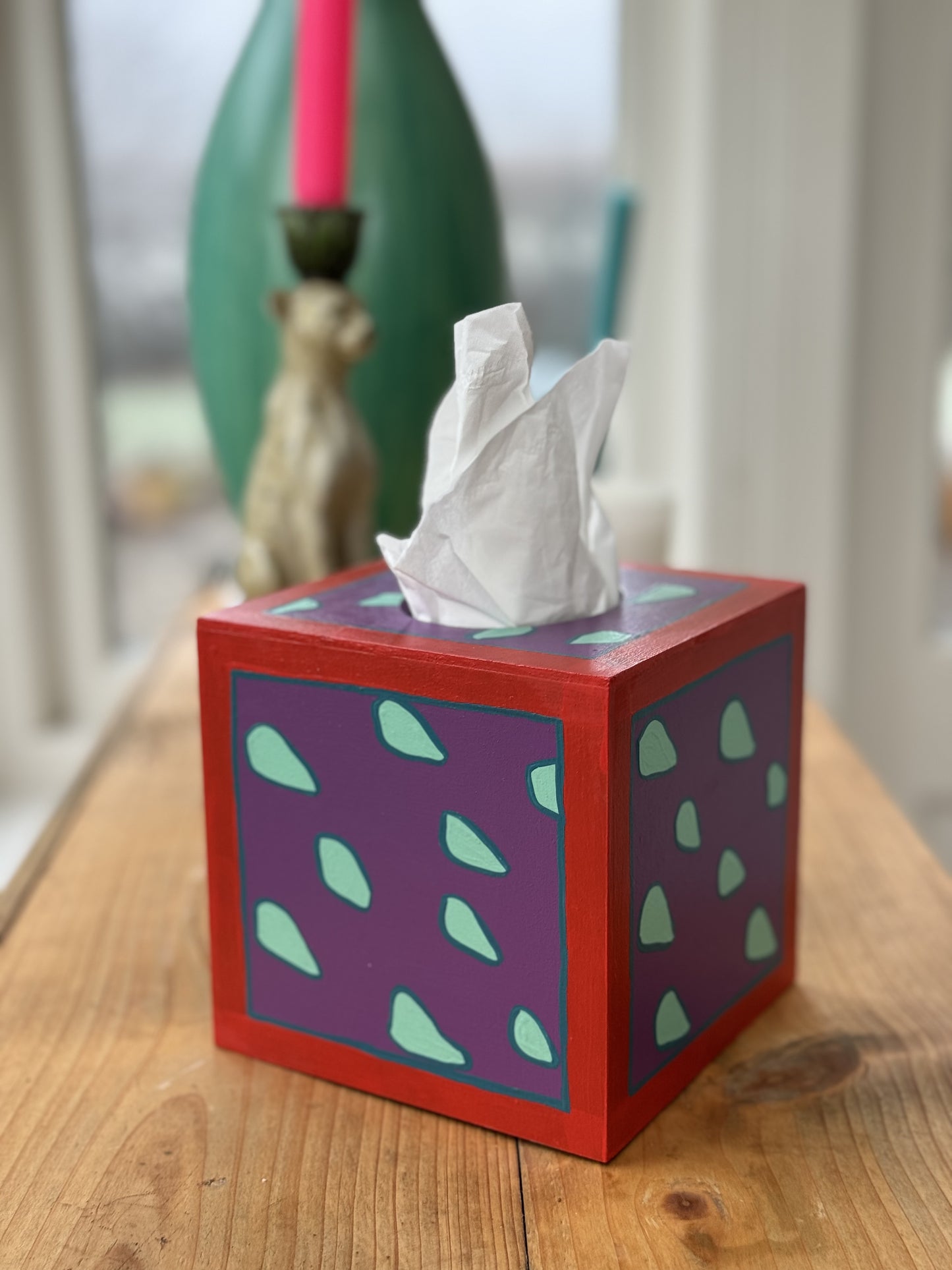 SMALL ‘PURPLE DOT’ TISSUE BOX