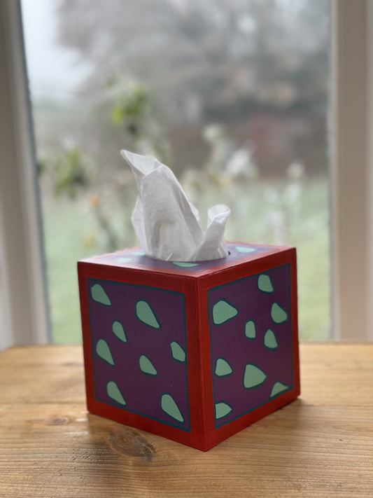 SMALL ‘PURPLE DOT’ TISSUE BOX