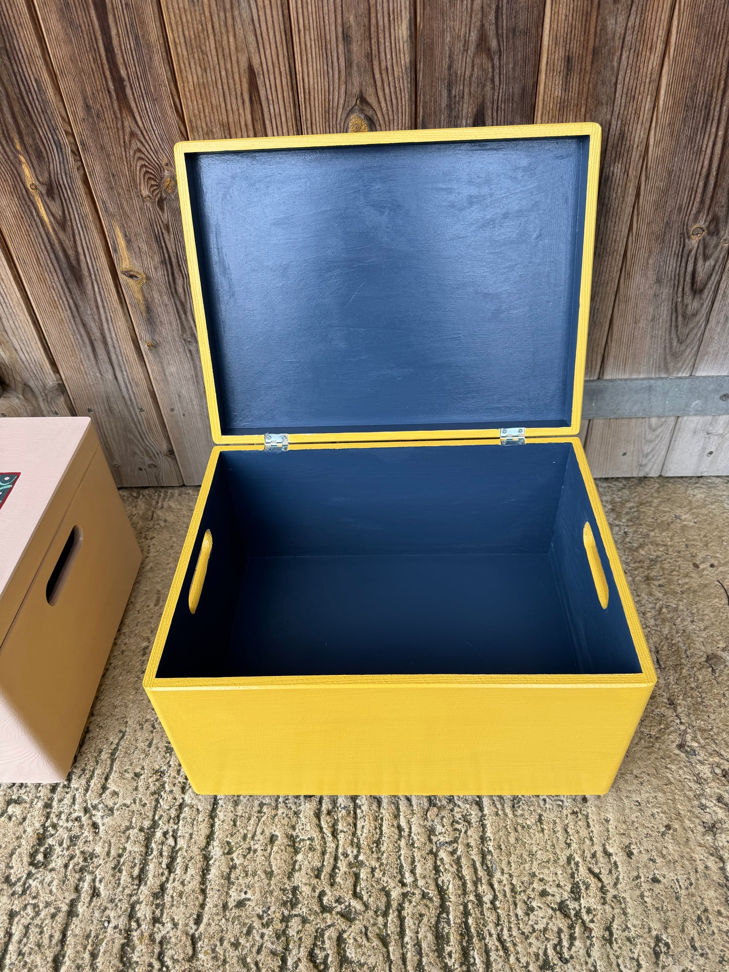 YELLOW & BLUE TOY BOX