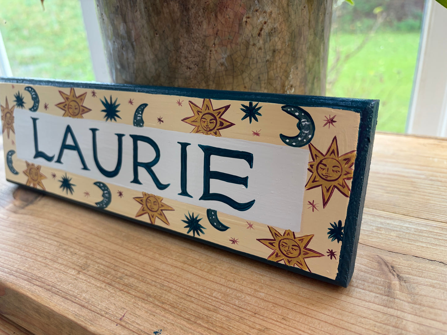 CELESTIAL WITH BLUE - NAME PLAQUE