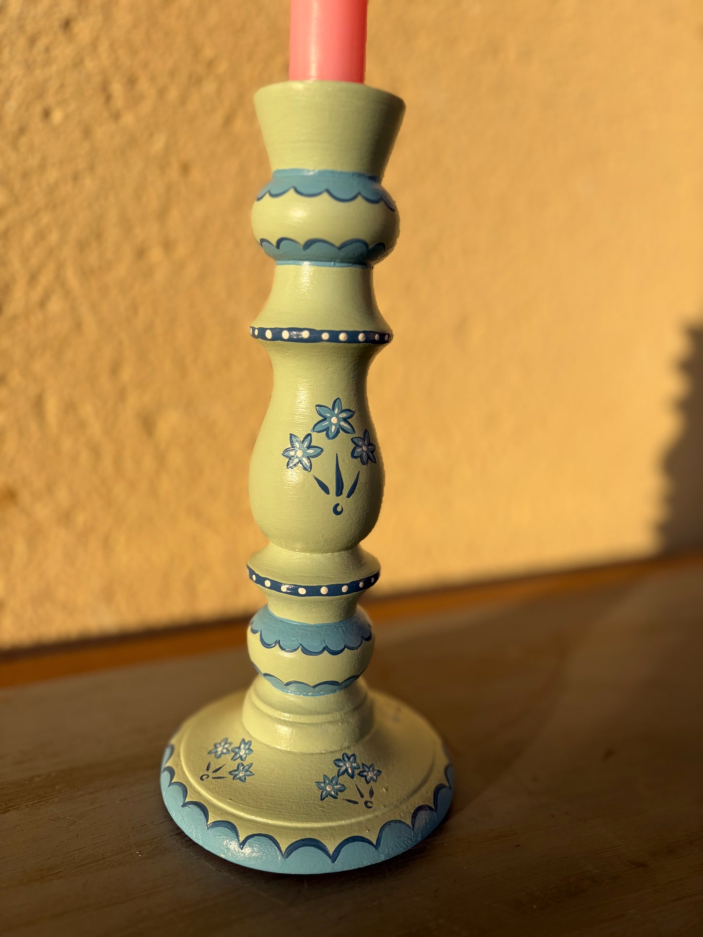 GREEN FLOWER- CANDLESTICK