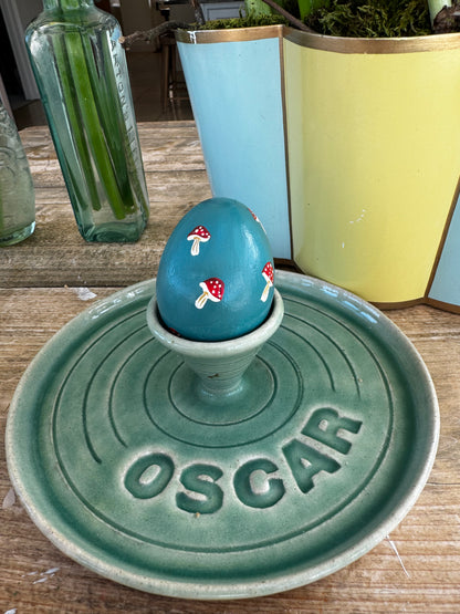 Blue toadstool egg