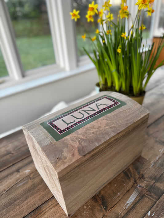 DOMED KEEPSAKE BOX - PINK & GREEN