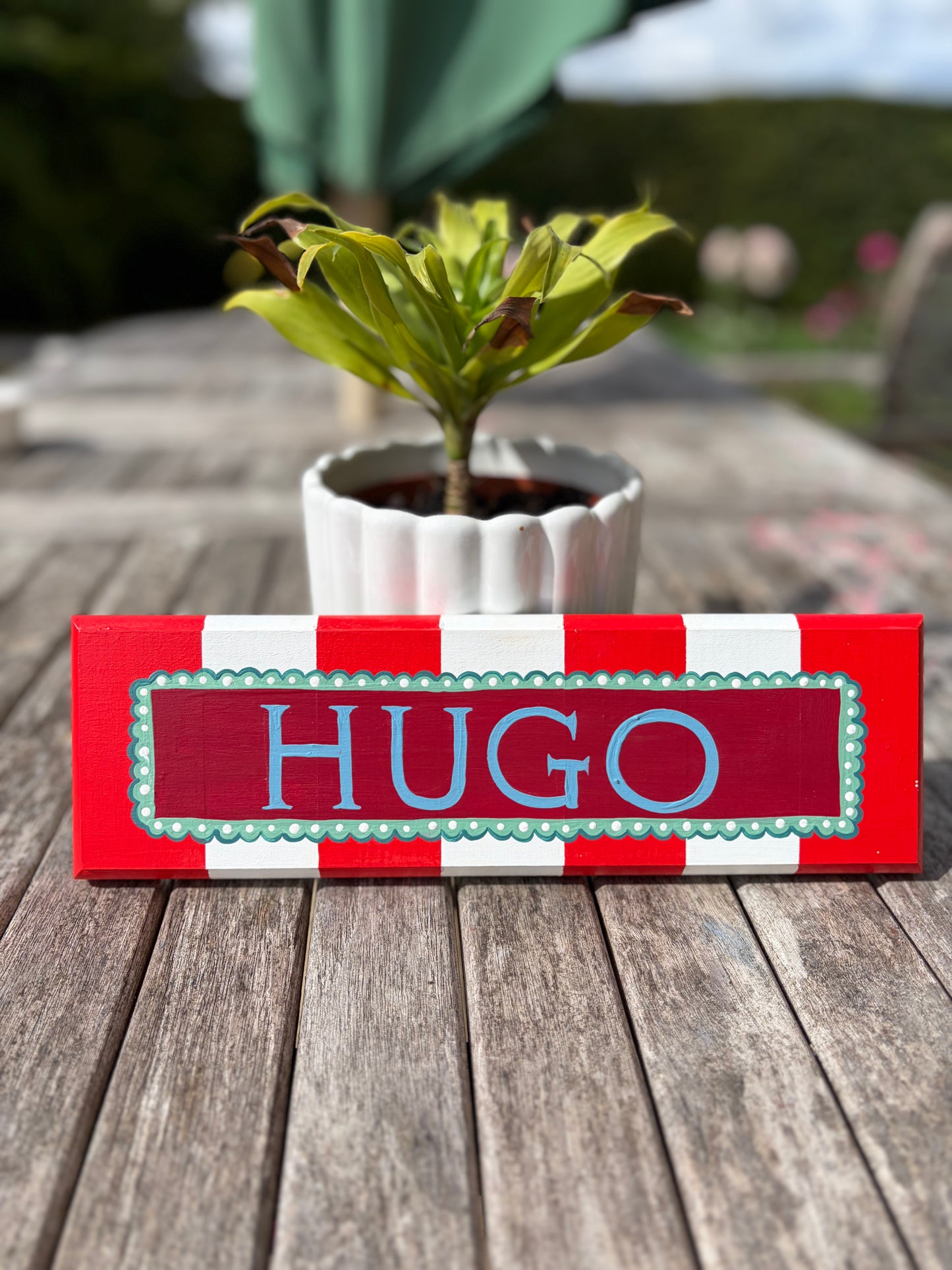 RED STRIPE - NAME PLAQUE