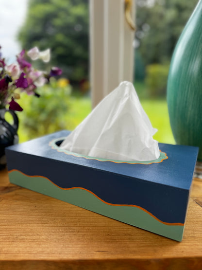 BLUE & GREEN TISSUE BOX