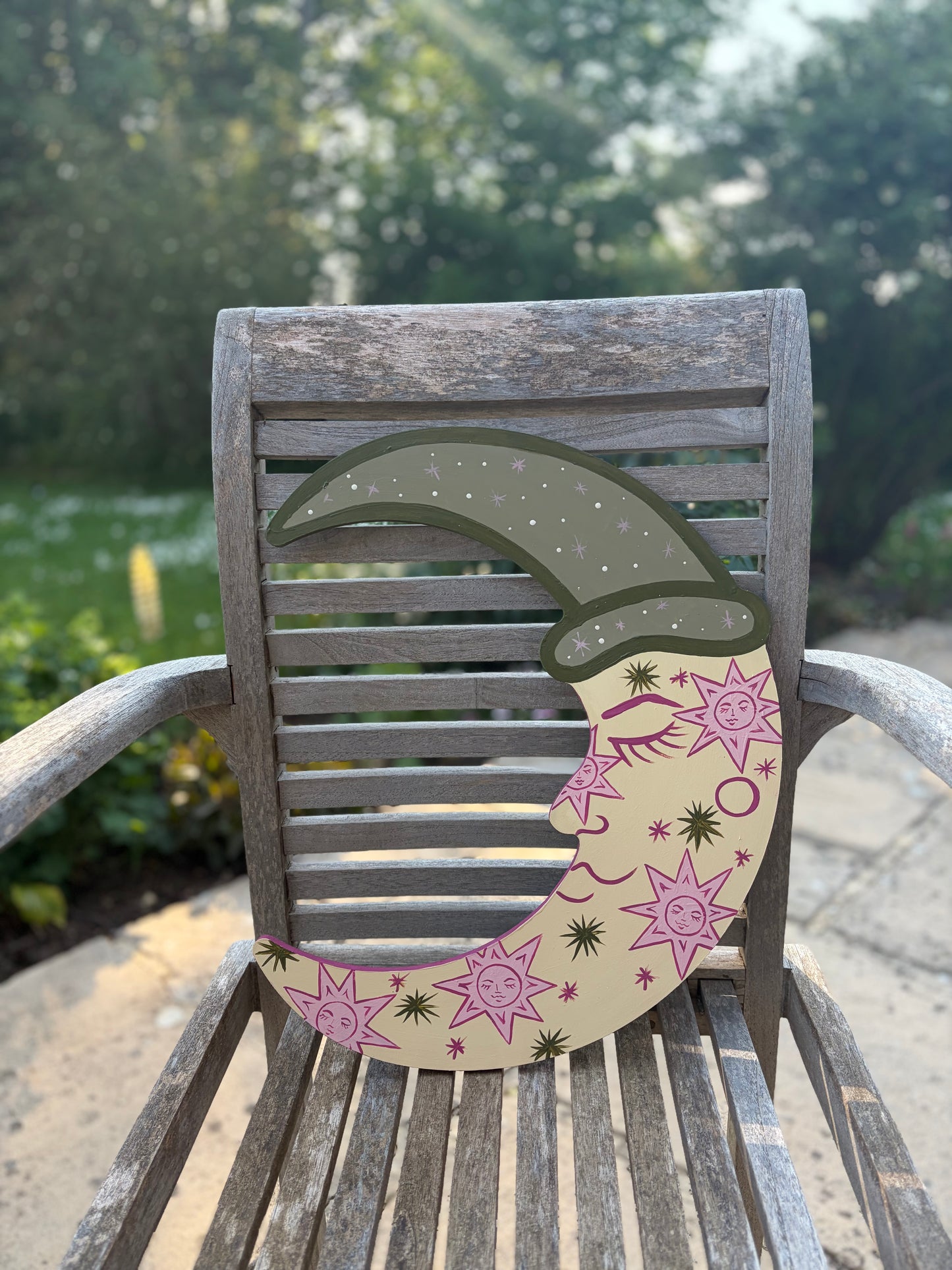 CELESTIAL MOON - PINK & GREEN