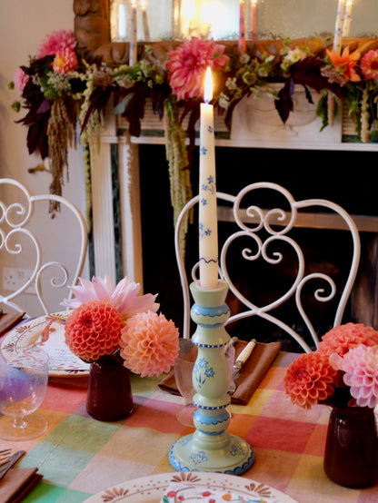 GREEN FLOWER- CANDLESTICK