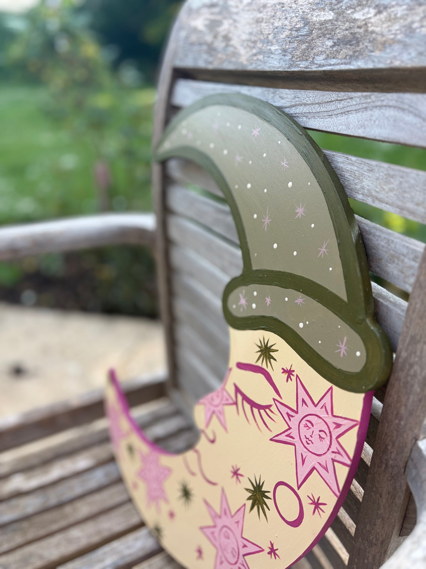 CELESTIAL MOON - PINK & GREEN