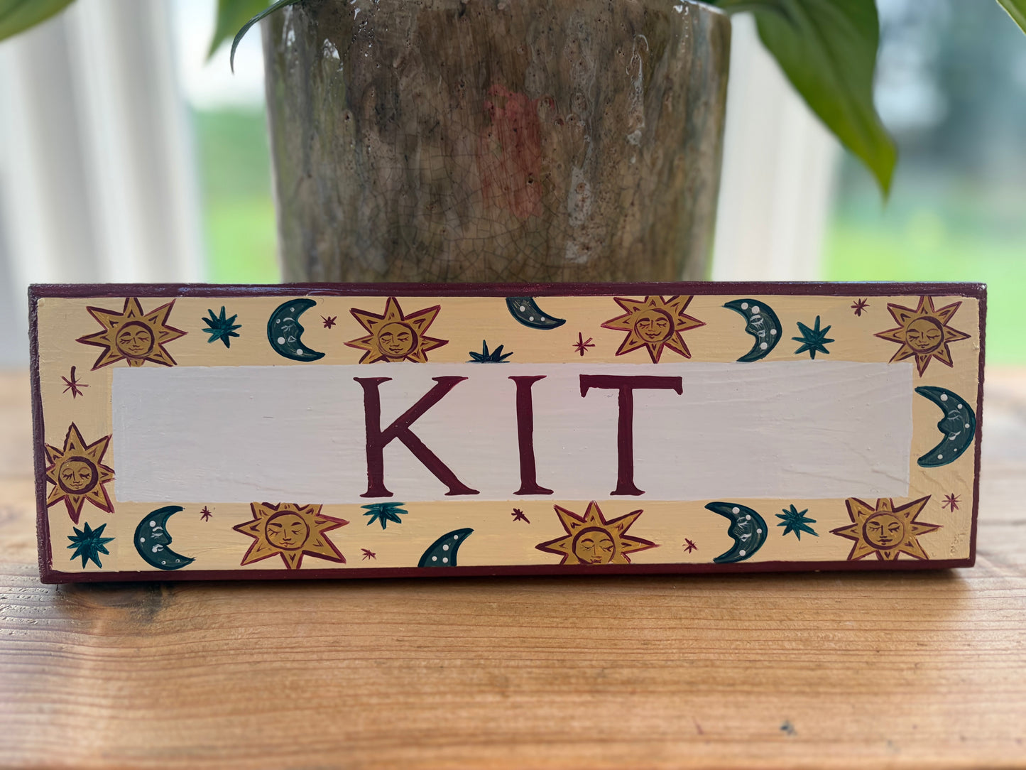 CELESTIAL WITH RED - NAME PLAQUE