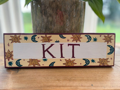 CELESTIAL WITH RED - NAME PLAQUE