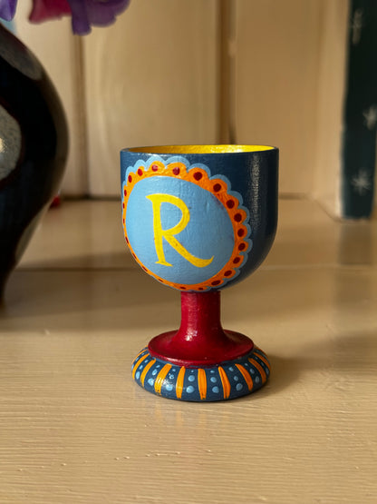 BLUE & YELLOW EGG CUP