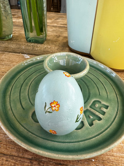 Blue flower egg