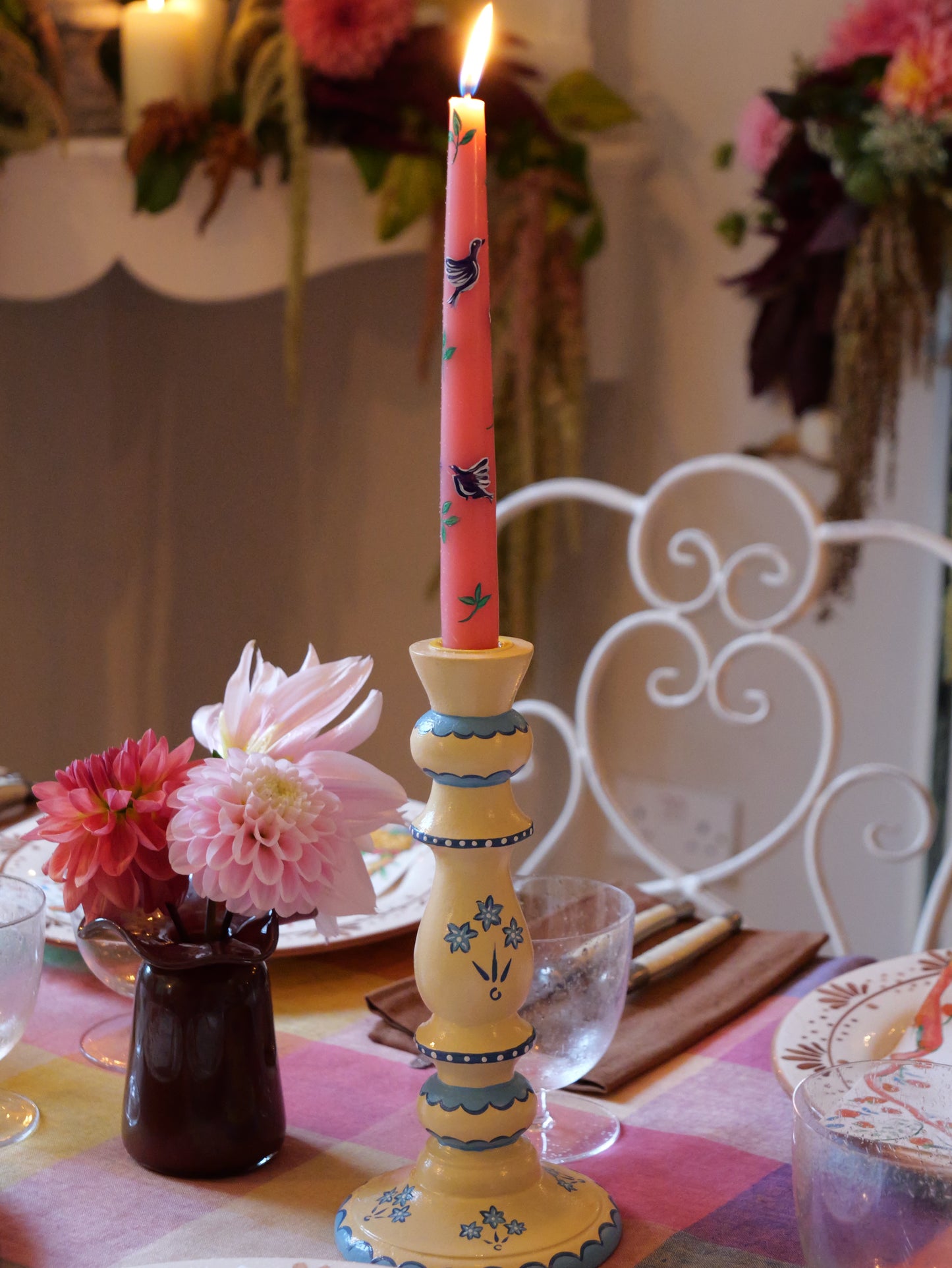 YELLOW FLOWER - CANDLESTICK