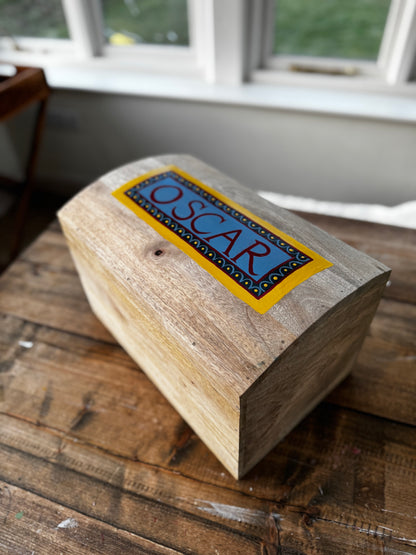 DOMED KEEPSAKE BOX - YELLOW & BLUE