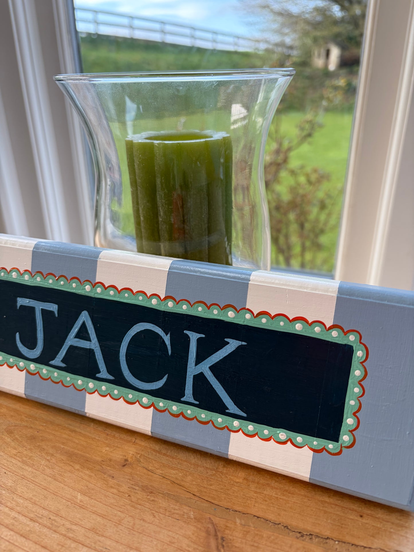 BLUE STRIPE - NAME PLAQUE