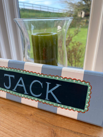 BLUE STRIPE - NAME PLAQUE
