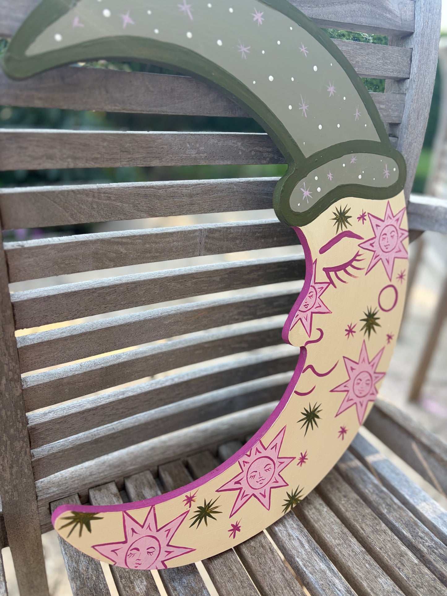 CELESTIAL MOON - PINK & GREEN
