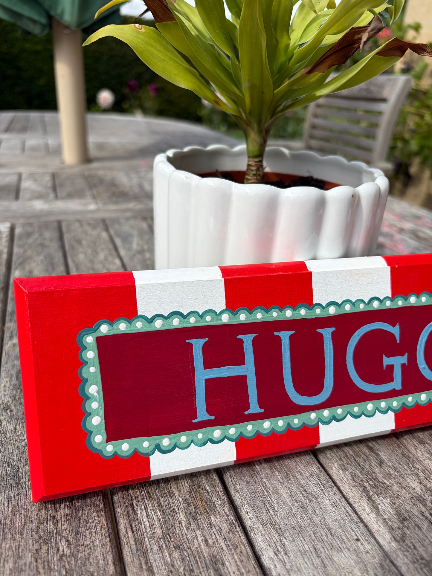 RED STRIPE - NAME PLAQUE