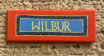 BESPOKE COLOURS DOUBLE BORDER - NAME PLAQUE
