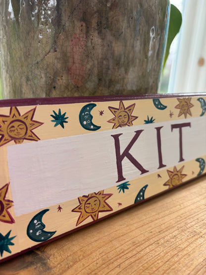 CELESTIAL WITH RED - NAME PLAQUE