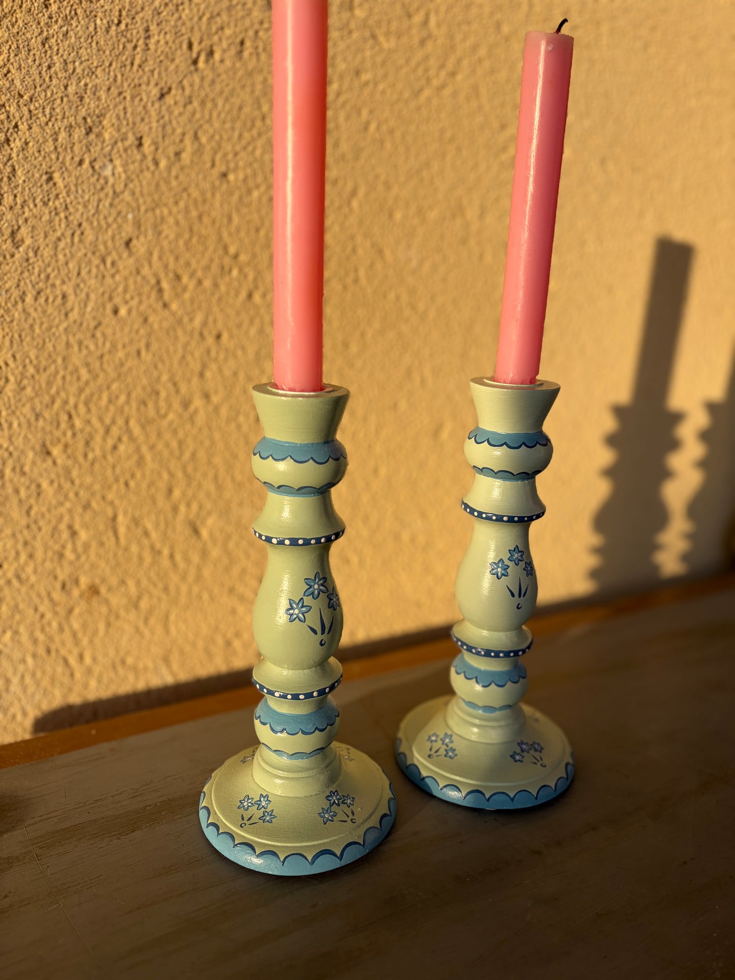 GREEN FLOWER- CANDLESTICK