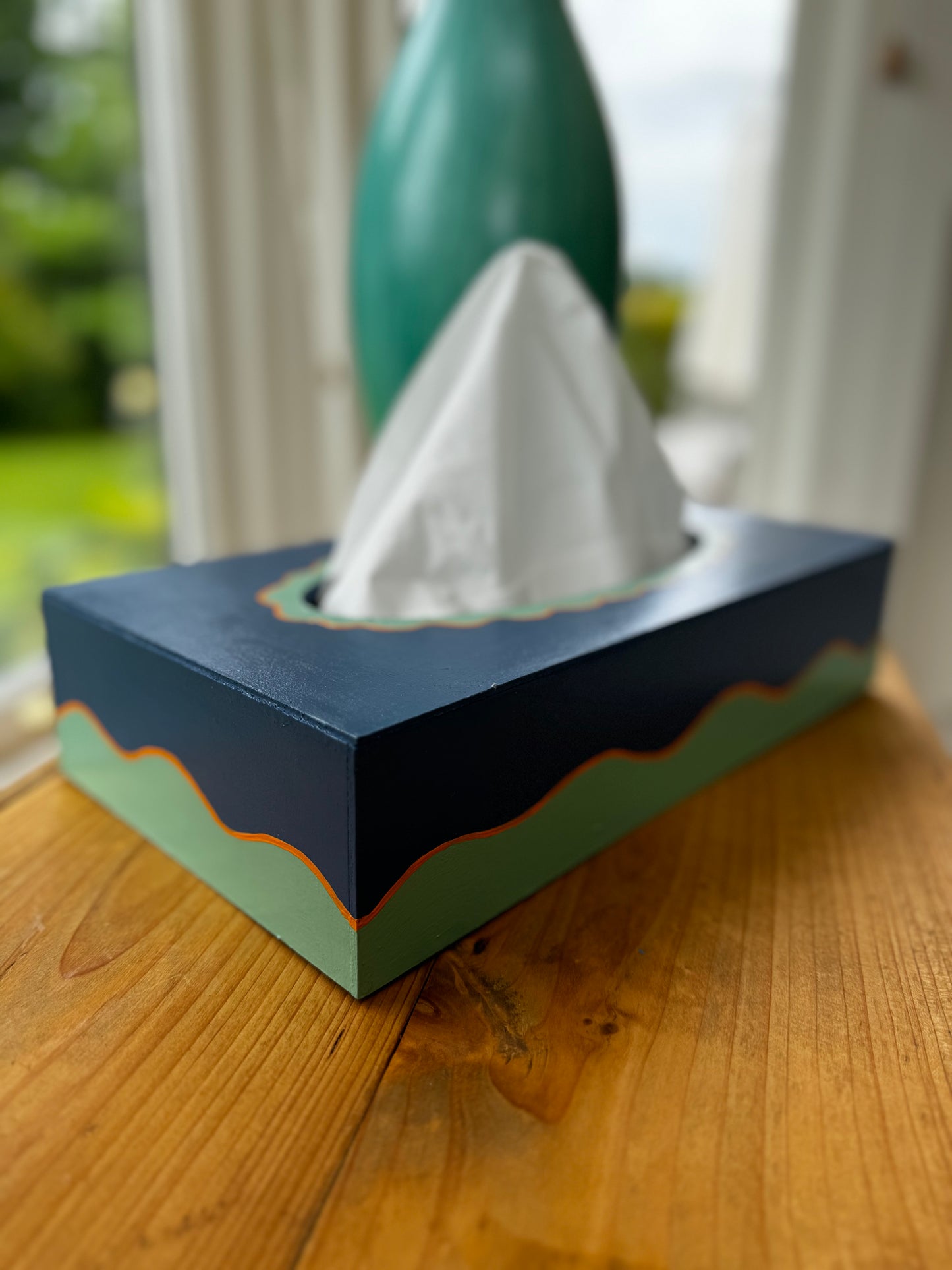 BLUE & GREEN TISSUE BOX