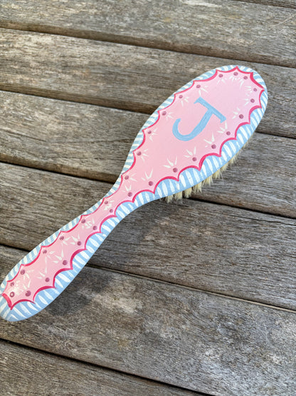Pink & blue hairbrush