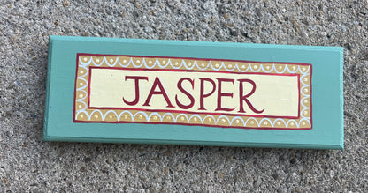 BESPOKE COLOURS DOUBLE BORDER - NAME PLAQUE