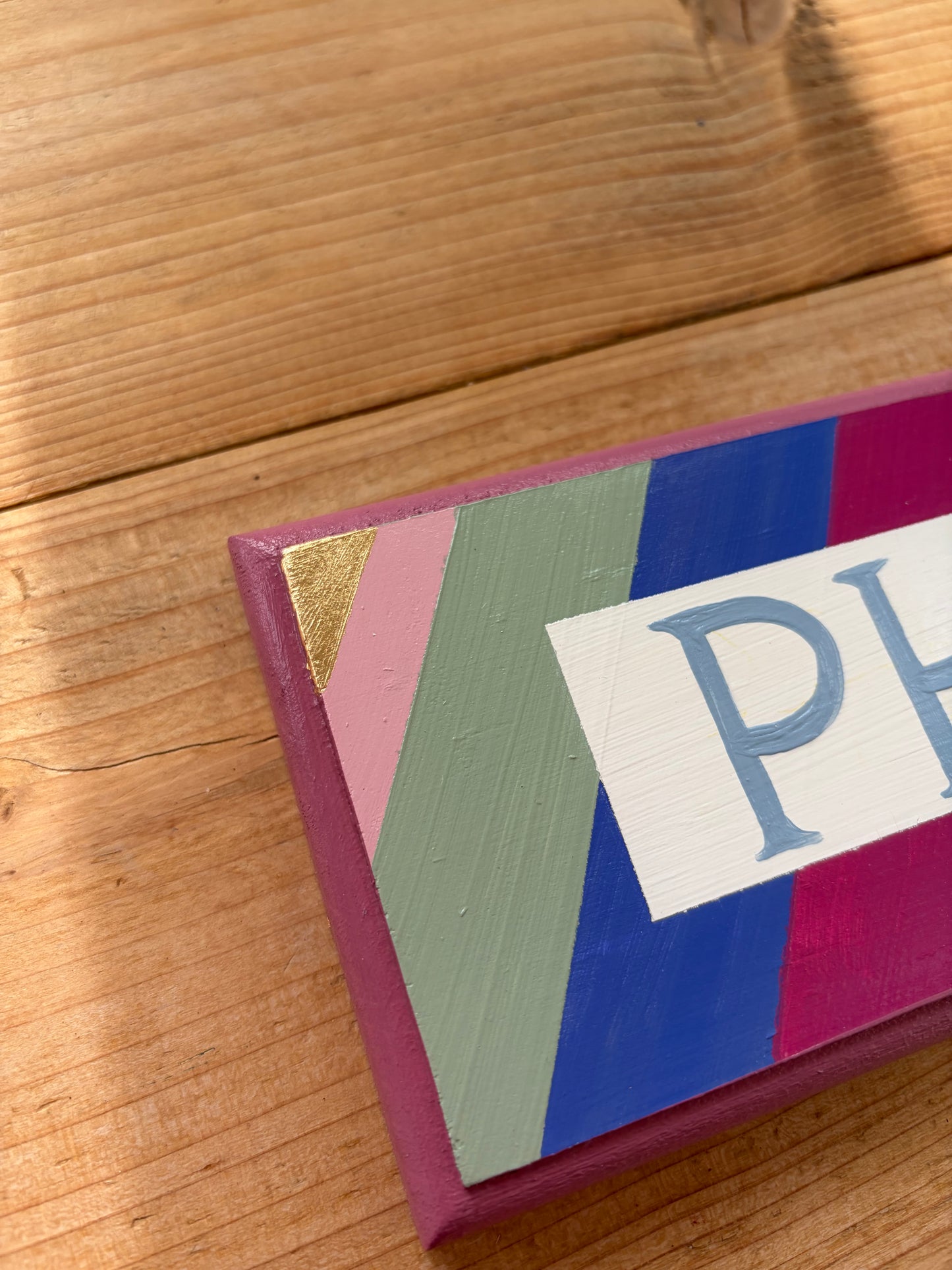 RAINBOW NAME PLAQUE