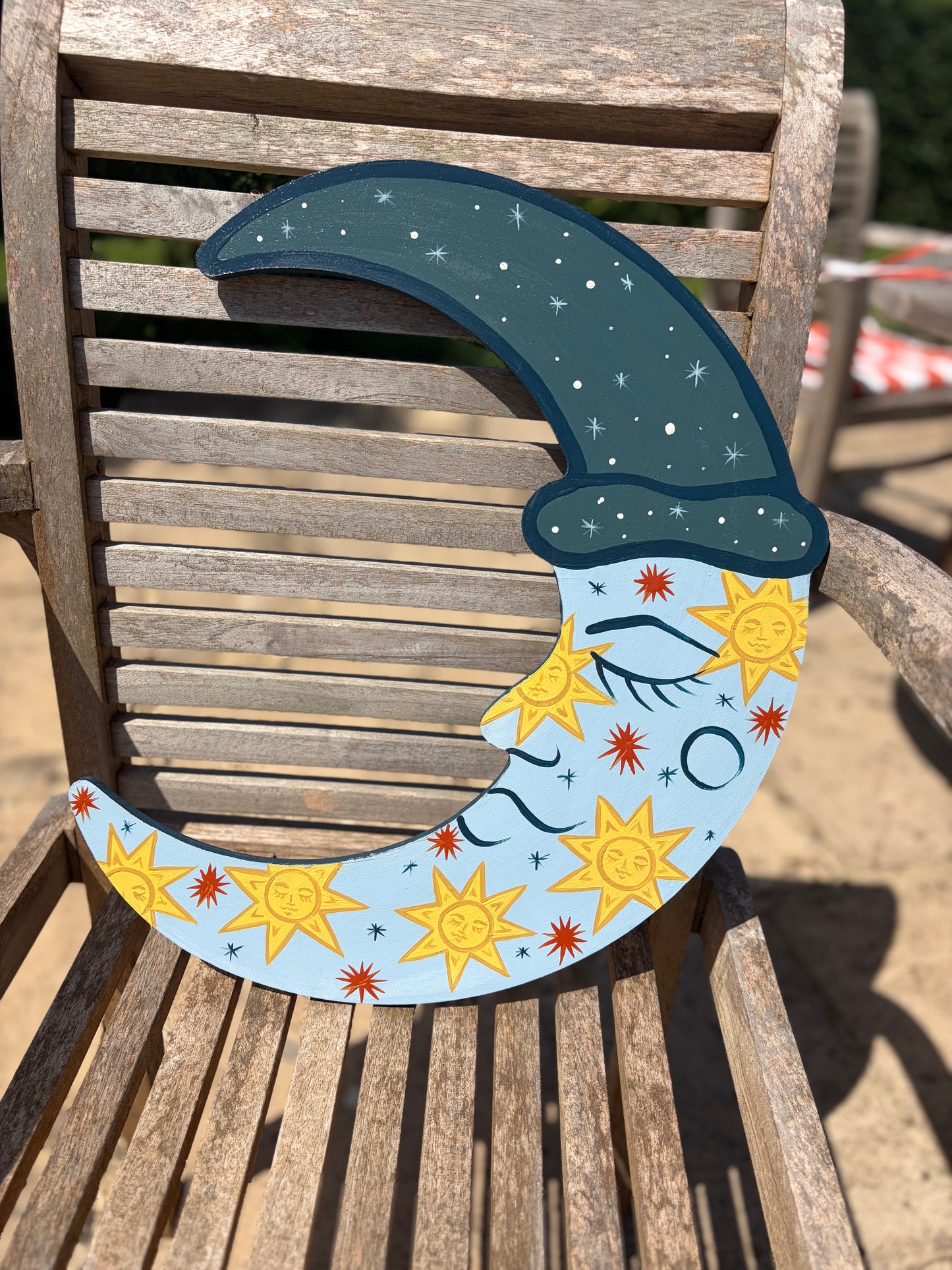 CELESTIAL MOON - BLUE & YELLOW