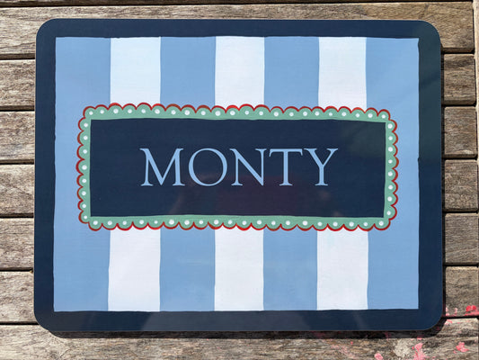 BLUE STRIPE - NAME PLAQUE