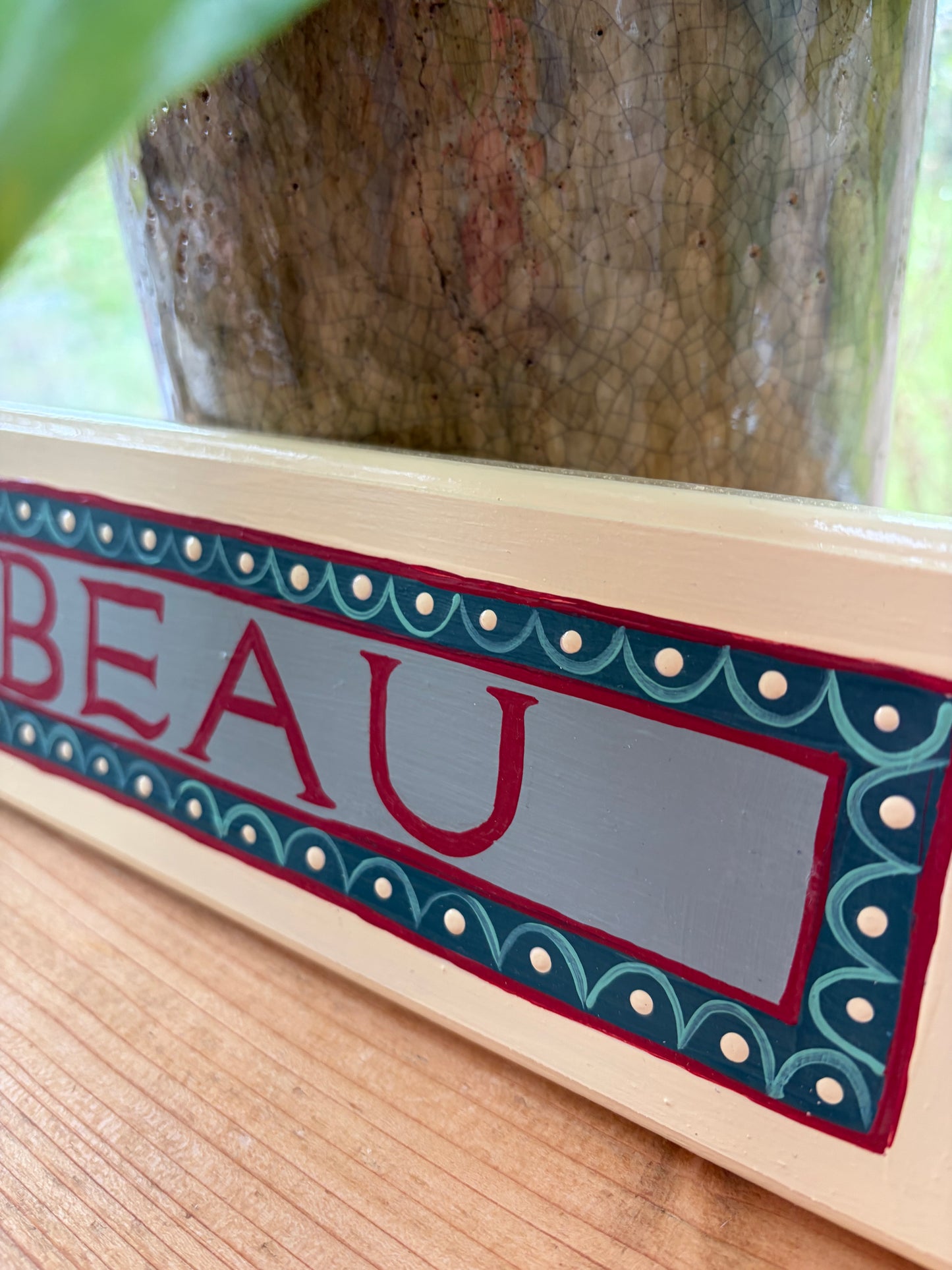 DORSET CREAM & BLUE - NAME PLAQUE