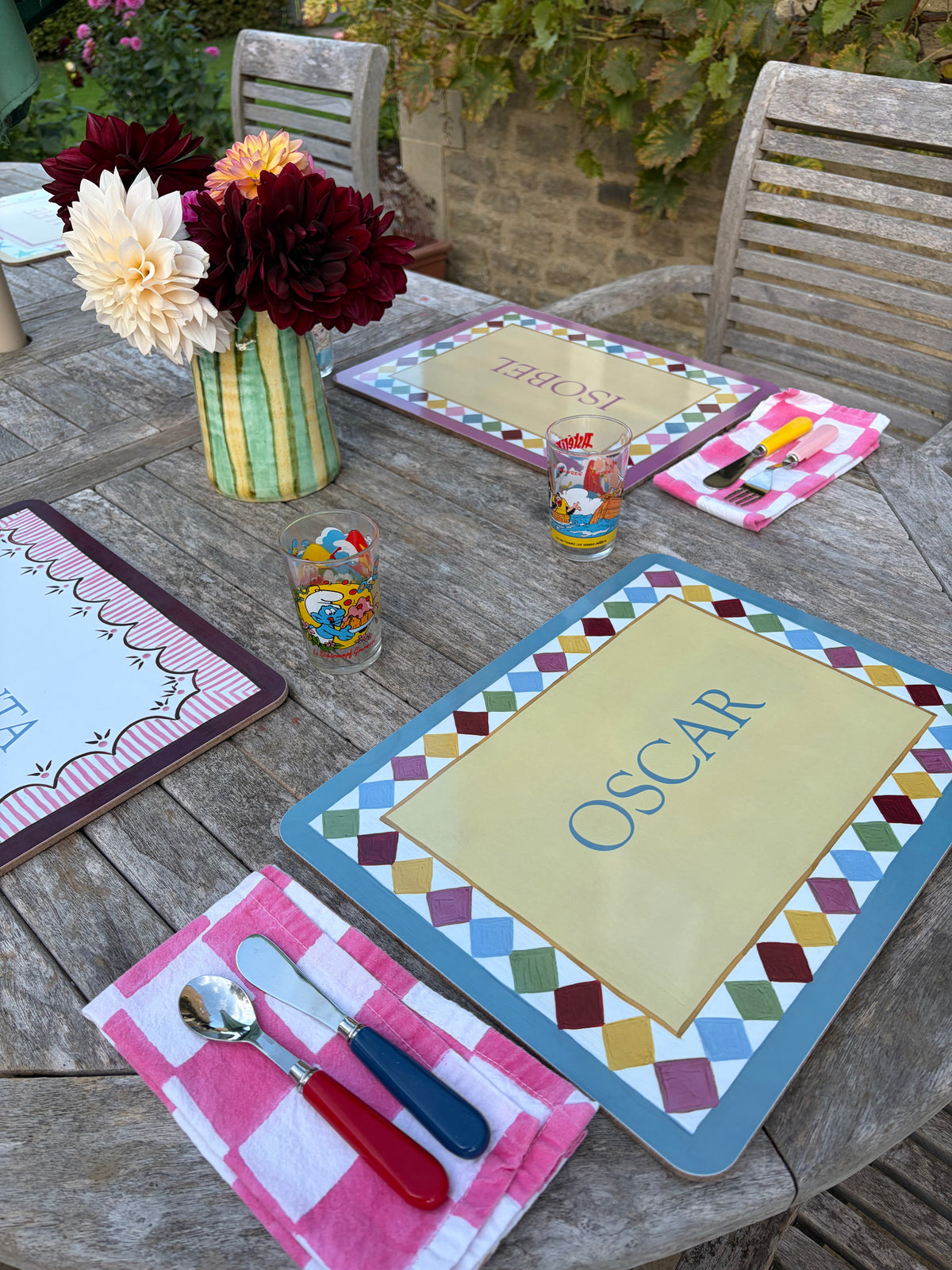BLUE HARLEQUIN- PLACEMAT