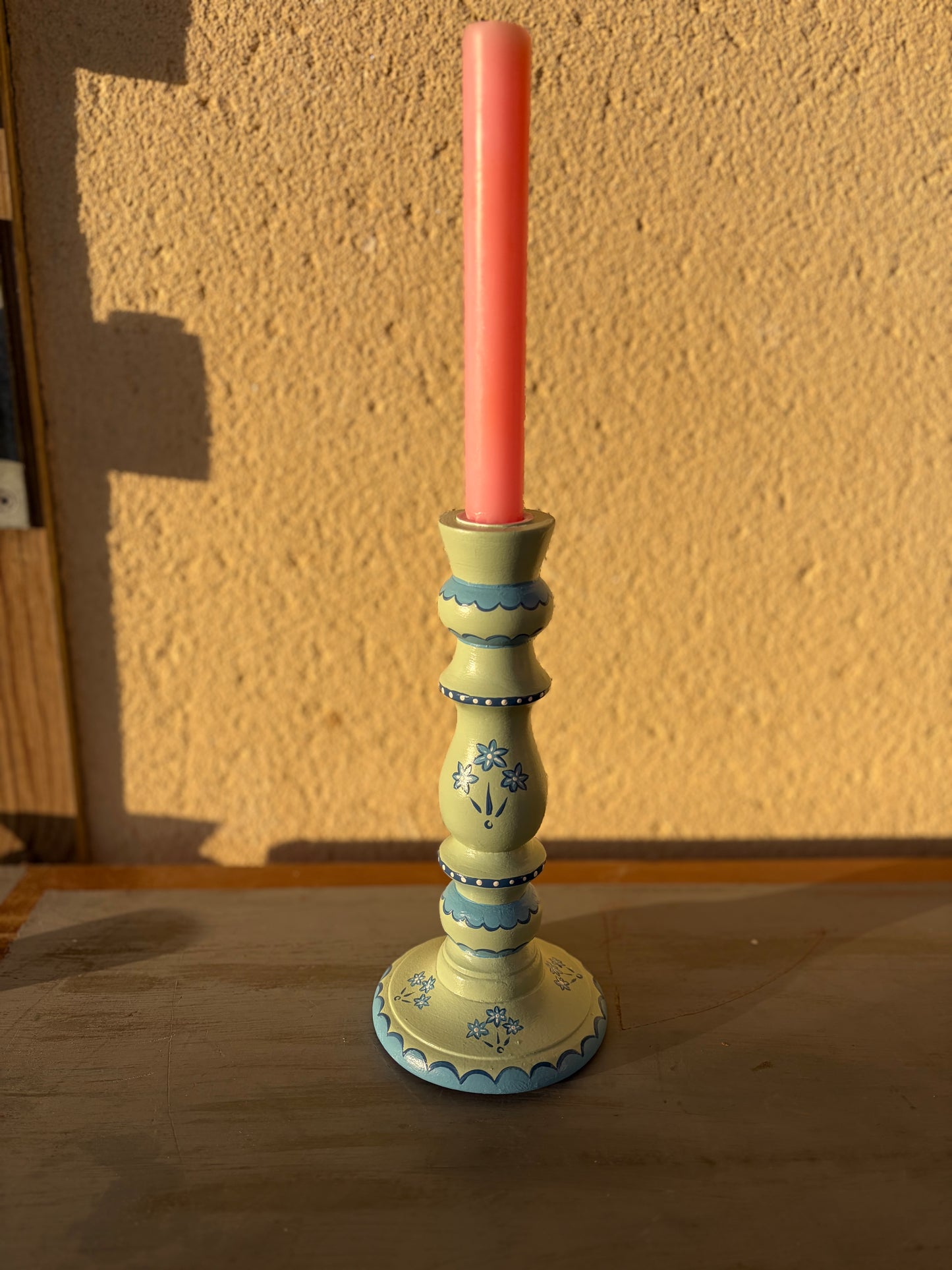 GREEN FLOWER- CANDLESTICK